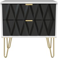 Click to view product details and reviews for Diamond Midi Bedside Cabinet 2 Drawer With Gold Hairpin Legs Black And White. Click to view product details and reviews for Diamond Midi Bedside Cabinet 2 Drawer With Gold Hairpin Legs Black And White.