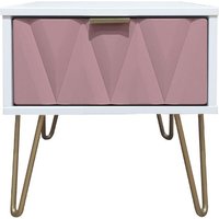 Click to view product details and reviews for Diamond Bedside Table 1 Drawer With Gold Hairpin Legs Pink And White. Click to view product details and reviews for Diamond Bedside Table 1 Drawer With Gold Hairpin Legs Pink And White.
