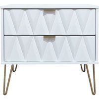 Click to view product details and reviews for Diamond Midi Bedside Cabinet 2 Drawer With Gold Hairpin Legs White. Click to view product details and reviews for Diamond Midi Bedside Cabinet 2 Drawer With Gold Hairpin Legs White.