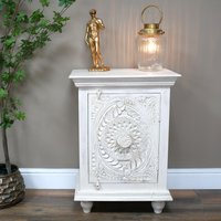 Click to view product details and reviews for Bedside Cabinet 1 Door White Washed Carved Mango Wood. Click to view product details and reviews for Bedside Cabinet 1 Door White Washed Carved Mango Wood.