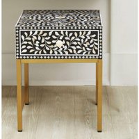 Click to view product details and reviews for Fusion Bedside Table 1 Drawer Black Bone Inlay. Click to view product details and reviews for Fusion Bedside Table 1 Drawer Black Bone Inlay.