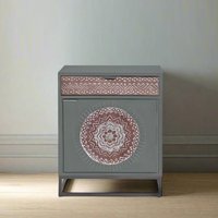 Click to view product details and reviews for Lytton Bedside Cabinet Grey Carved Mango Wood 1 Door. Click to view product details and reviews for Lytton Bedside Cabinet Grey Carved Mango Wood 1 Door.