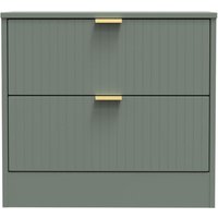 Click to view product details and reviews for Nashville Bedside Cabinet Midi 2 Drawer Green.