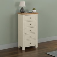 Click to view product details and reviews for Lundy Narrow Chest 5 Drawer Ivory Painted. Click to view product details and reviews for Lundy Narrow Chest 5 Drawer Ivory Painted.