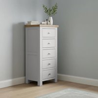 Click to view product details and reviews for Lundy Narrow Chest 5 Drawer Grey Painted. Click to view product details and reviews for Lundy Narrow Chest 5 Drawer Grey Painted.