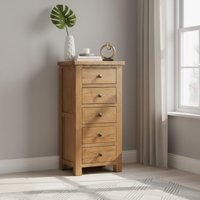 Click to view product details and reviews for Original Narrow Chest 5 Drawer Rustic Oak. Click to view product details and reviews for Original Narrow Chest 5 Drawer Rustic Oak.