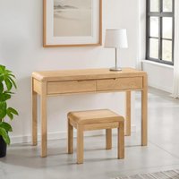 Click to view product details and reviews for Curve Dressing Table With Stool 2 Drawer Oak. Click to view product details and reviews for Curve Dressing Table With Stool 2 Drawer Oak.