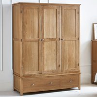 Click to view product details and reviews for Mallory Wardrobe 3 Door 2 Drawer Oak. Click to view product details and reviews for Mallory Wardrobe 3 Door 2 Drawer Oak.