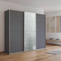 Click to view product details and reviews for Kulmbach Sliding Wardrobe 203cm 3 Door Metallic Dark Grey Silk Grey Glass Front. Click to view product details and reviews for Kulmbach Sliding Wardrobe 203cm 3 Door Metallic Dark Grey Silk Grey Glass Front.