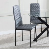 Click to view product details and reviews for Clearance Metro Dining Chair Grey Leather Black Metal Legs. Click to view product details and reviews for Clearance Metro Dining Chair Grey Leather Black Metal Legs.