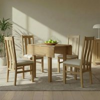 Click to view product details and reviews for Appleby Square Drop Leaf Dining Set 4 Seater 90cm Oak With 4 Arizona Slatted Chairs Beige Fabric Seat Pad. Click to view product details and reviews for Appleby Square Drop Leaf Dining Set 4 Seater 90cm Oak With 4 Arizona Slatted Chairs Beige Fabric Seat Pad.