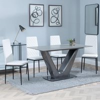 Click to view product details and reviews for 2 X Free Chairs Camilla Dining Set 4 Seater 140cm Grey Ceramic 4x Metro Dining Chairs White Leather Black Legs. Click to view product details and reviews for 2 X Free Chairs Camilla Dining Set 4 Seater 140cm Grey Ceramic 4x Metro Dining Chairs White Leather Black Legs.