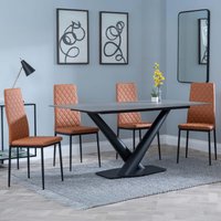 Click to view product details and reviews for Maldon Dining Set 6 Seater 160cm Grey Ceramic Metro Dining Chairs Burnt Orange Leather Black Legs. Click to view product details and reviews for Maldon Dining Set 6 Seater 160cm Grey Ceramic Metro Dining Chairs Burnt Orange Leather Black Legs.