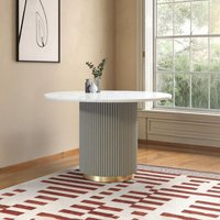 Click to view product details and reviews for Isabella Grey Round Fluted Dining Table 4 Seater 120cm White Marble Top. Click to view product details and reviews for Isabella Grey Round Fluted Dining Table 4 Seater 120cm White Marble Top.