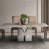 Zenith Dining Table - Marble with Pedestal Base - Variation Available Zenith Dining Table - Marble with Pedestal Base - Variation Available