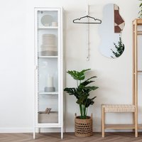 Click to view product details and reviews for Brisbane Display Cabinet 1 Door Slim White Metal. Click to view product details and reviews for Brisbane Display Cabinet 1 Door Slim White Metal.