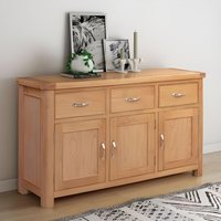 Click to view product details and reviews for Clarion Sideboard 3 Door Medium 150cm Oak. Click to view product details and reviews for Clarion Sideboard 3 Door Medium 150cm Oak.