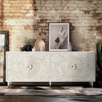 Click to view product details and reviews for Dover Sideboard White Carved Mango Wood 4 Door Extra Large 190cm. Click to view product details and reviews for Dover Sideboard White Carved Mango Wood 4 Door Extra Large 190cm.
