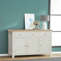 Click to view product details and reviews for Hayley Sideboard 3 Door Medium 137cm Oak And White. Click to view product details and reviews for Hayley Sideboard 3 Door Medium 137cm Oak And White.