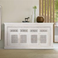 Click to view product details and reviews for Lomax Sideboard White Carved Mango Wood 4 Door Extra Large 190cm. Click to view product details and reviews for Lomax Sideboard White Carved Mango Wood 4 Door Extra Large 190cm.