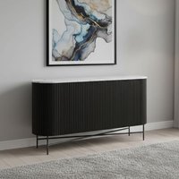 Click to view product details and reviews for Lucas Black Sideboard 150cm Medium 2 Door Fluted Curved White Marble Top. Click to view product details and reviews for Lucas Black Sideboard 150cm Medium 2 Door Fluted Curved White Marble Top.
