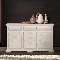 Click to view product details and reviews for Rrethi Sideboard Distressed White Carved Mango Wood 3 Door Medium 150cm. Click to view product details and reviews for Rrethi Sideboard Distressed White Carved Mango Wood 3 Door Medium 150cm.