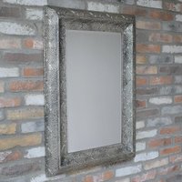 Click to view product details and reviews for Wall Mirror Rectangular Silver Metal. Click to view product details and reviews for Wall Mirror Rectangular Silver Metal.