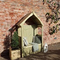 Willow Garden Arbour - 2 Seater - Storage - Redwood Willow Garden Arbour - 2 Seater - Storage - Redwood