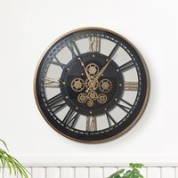 Click to view product details and reviews for Wall Clock Round Industrial Gold And Black Metal Gears. Click to view product details and reviews for Wall Clock Round Industrial Gold And Black Metal Gears.