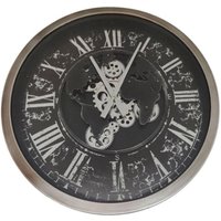 Click to view product details and reviews for Wall Clock Round Industrial Silver And Black Gears. Click to view product details and reviews for Wall Clock Round Industrial Silver And Black Gears.