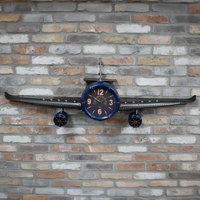 Click to view product details and reviews for Aeroplane Wall Clock Industrial Style Blue Black Metal. Click to view product details and reviews for Aeroplane Wall Clock Industrial Style Blue Black Metal.