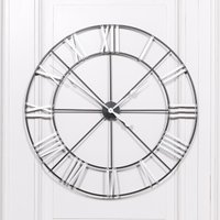Click to view product details and reviews for Metal Wall Clock Silver Round Large. Click to view product details and reviews for Metal Wall Clock Silver Round Large.