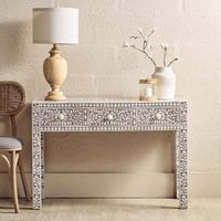 Click to view product details and reviews for Fusion Desk 3 Drawer Silver Bone Inlay. Click to view product details and reviews for Fusion Desk 3 Drawer Silver Bone Inlay.