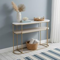Click to view product details and reviews for Buxton Console Table Oval White Marble And Gold. Click to view product details and reviews for Buxton Console Table Oval White Marble And Gold.