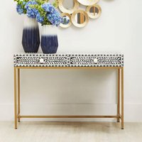 Click to view product details and reviews for Fusion Console Table 2 Drawer Black Bone Inlay. Click to view product details and reviews for Fusion Console Table 2 Drawer Black Bone Inlay.