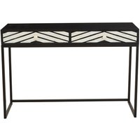 Click to view product details and reviews for Fusion Console Table 2 Drawer Black And White Bone Inlay. Click to view product details and reviews for Fusion Console Table 2 Drawer Black And White Bone Inlay.