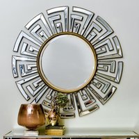 Click to view product details and reviews for Claridge Wall Mirror Deco Gold Round 120cm X 120cm. Click to view product details and reviews for Claridge Wall Mirror Deco Gold Round 120cm X 120cm.