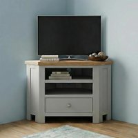Click to view product details and reviews for Lundy Corner Tv Unit 90cm Grey Painted. Click to view product details and reviews for Lundy Corner Tv Unit 90cm Grey Painted.