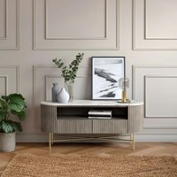 Click to view product details and reviews for Isabella Grey Tv Unit 120cm Curved Storage Fluted White Marble Top. Click to view product details and reviews for Isabella Grey Tv Unit 120cm Curved Storage Fluted White Marble Top.