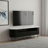 Click to view product details and reviews for Lucas Black Tv Unit 120cm Fluted Curved White Marble Top. Click to view product details and reviews for Lucas Black Tv Unit 120cm Fluted Curved White Marble Top.