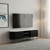 Click to view product details and reviews for Lucas Black Tv Unit 150cm Fluted Curved White Marble Top. Click to view product details and reviews for Lucas Black Tv Unit 150cm Fluted Curved White Marble Top.