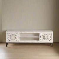 Click to view product details and reviews for Quintana Tv Unit Washed Carved Mango Wood 2 Door Large. Click to view product details and reviews for Quintana Tv Unit Washed Carved Mango Wood 2 Door Large.