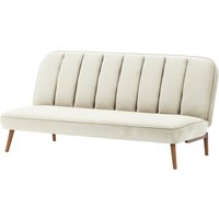 Canapé convertible click-clack Lull, beige clair - Velluto 2, Couleur des pieds: aveo