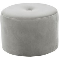 Petit pouf rond Flair - 1 bouton, bleu - Velluto 12