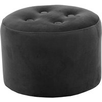 Petit pouf rond Flair - 4 boutons, graphite - Velluto 19