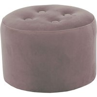 Petit pouf rond Flair - 4 boutons, lila/rose - Velluto 14