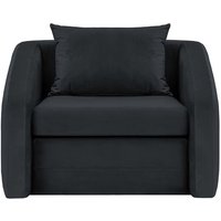 Alma - Fauteuil convertible, noir - Velluto 20