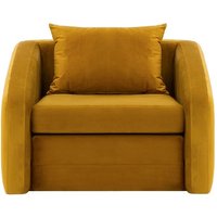 Alma - Fauteuil convertible, moutarde - Velluto 8