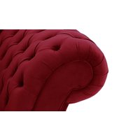 Canapé chaise longue Chester, Velluto 33 - orange rouillé, Couleur des pieds: Noir