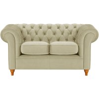 Canapé deux places Chesterfield, beige - Velluto 3, Couleur des pieds: aveo